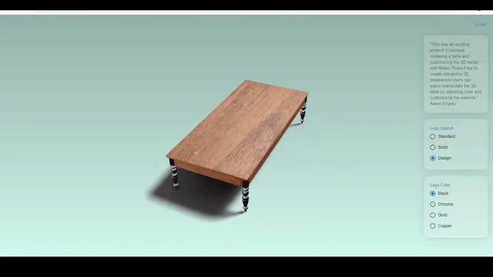 3D Table Configuration