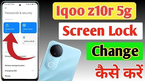 Iqoo z10r 5g screen lock kaise change kare/ Iqoo z10r 5g pattern lock change kaise kare