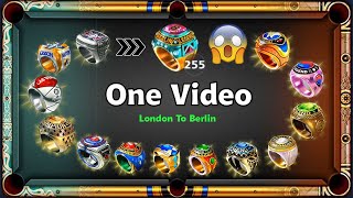 8 ball pool - All Rings London To Berlin 🤯 one Video -  Trophy Road 🏆