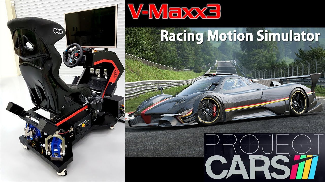 'V-Maxx3' 3DOF Racing Motion Simulator - ProjectCars - YouTube