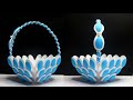 Beautiful Plastic Spoon Basket | Best out of waste | Ide kreatif keranjang dari sendok plastik