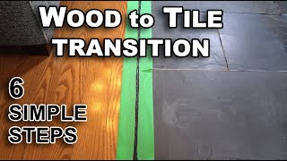 Easy DIY - Wood to Tile Transition - Sanded Grout Caulk