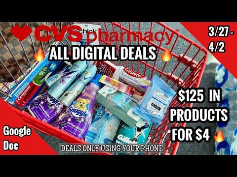 CVS Free & Cheap ALL DIGITAL Couponing Deals & Haul For This Week | 3/27 – 4/2 | $125 Worth for $4 🔥