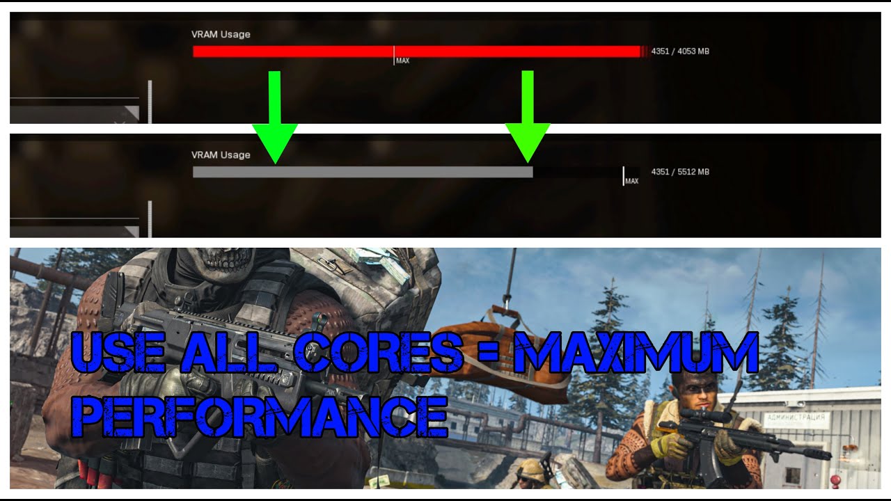 How to Fix VRAM AND Force The Game To Use All Cores to Boost FPS | COD ...