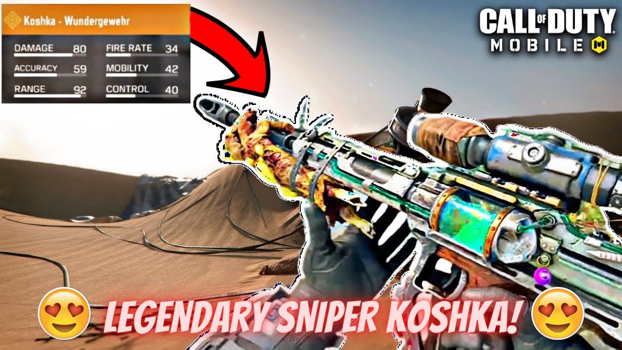 NEW* INSANE KOSHKA BEST SNIPER Class/Loadout COD Mobile  The new-season  battle pass is here and so is the new sniper rifle KOSHKA. This video shows  the best Gunsmith and class setup/loadout