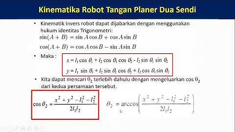 Kinematika Robot  Penggunaan Trigonometri
