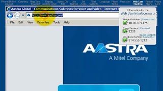 Mitel 6863i Phone: How to Use the Phone's Web User Interface