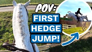 My first time jumping a *big* hedge on Zack while hunting!