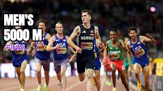 JAKOB INGEBRIGTSEN SURGES TO GOLD!  INSANE FINAL KICK IN 5000M!