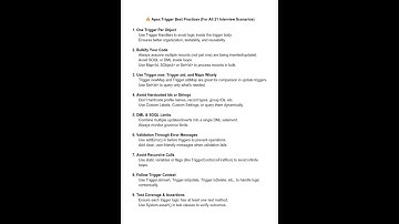 Advanced Apex Trigger Scenario Interview Questions #shorts #ytshorts