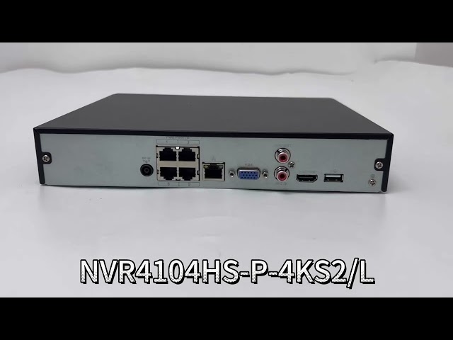 Dahua NVR 4CH POE NVR4104HS-P-4KS2/L H.265 ONVIF RTSP P2P IVS Face detection Network Video Recorder