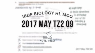 [IB Biology HL/SL] 2017 May TZ2 Paper 1 Q9