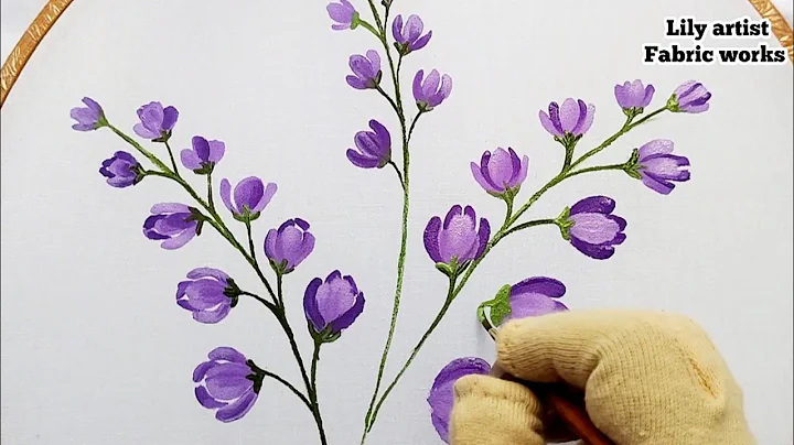 Easy Small Flower Painting | Free Hand Fabric Painting | Chhota Phool Kaise Banaye