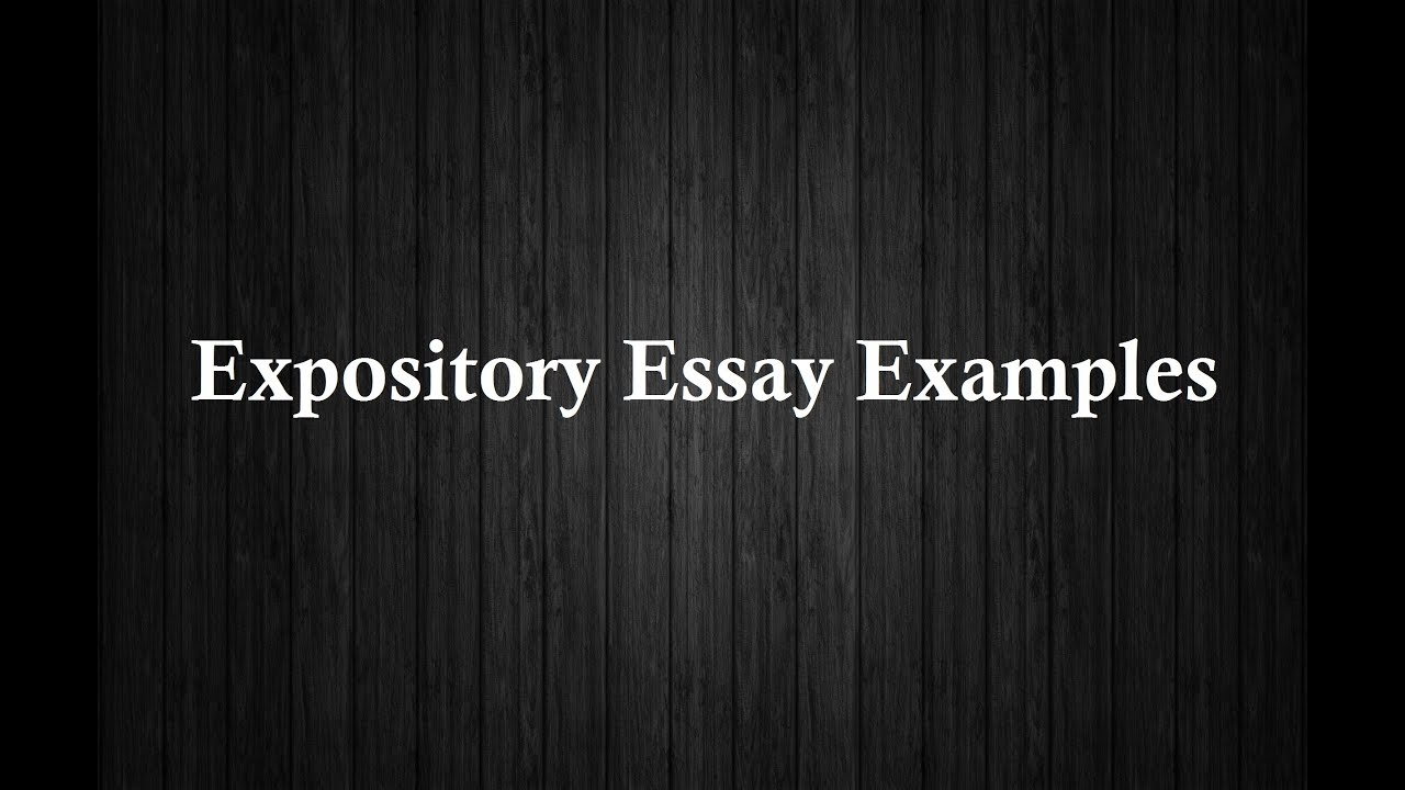 expository essay youtube