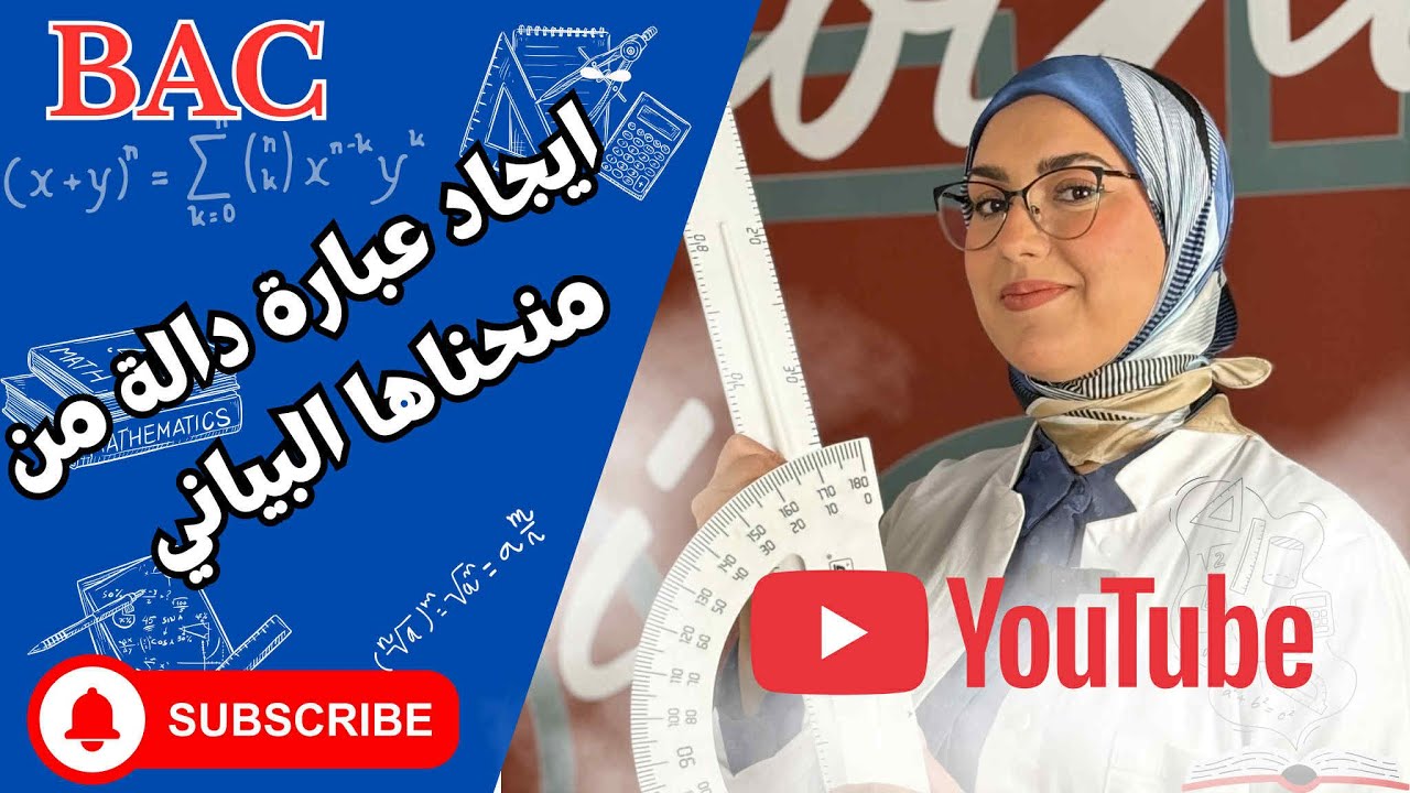 شرح رائع القراءة البيانية لإيجاد عبارة دالة من منحناها البياني 