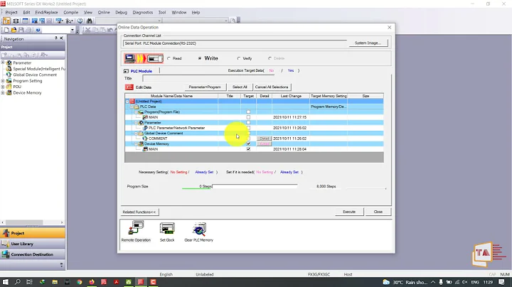 Mitsubishi PLC Program Uploading and Downloading Procedure Explained in Tamil | GX Works2