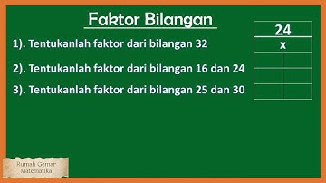 CARA MENENTUKAN FAKTOR BILANGAN #faktor_bilangan #faktor_prima