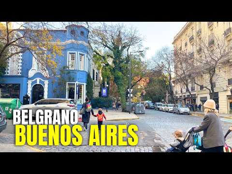 [4K] Belgrano Autumn Walk 🍂 | Beautiful Buenos Aires Neighborhood