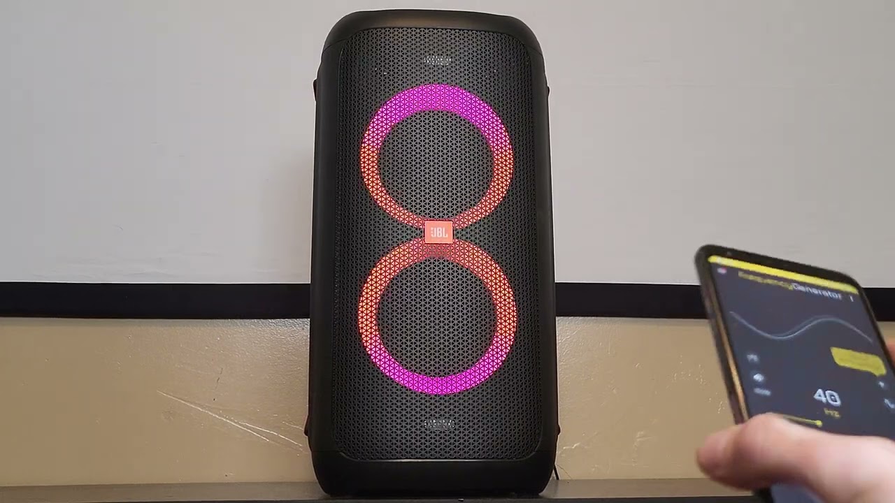 Jbl Partybox 100 Series Hertz Test (How Low Can It Go) - YouTube