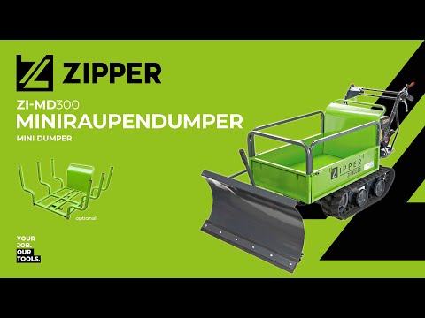 Думпер гусеничний міні самоскид транспортер ZIPPER ZI-MD300, видео 1