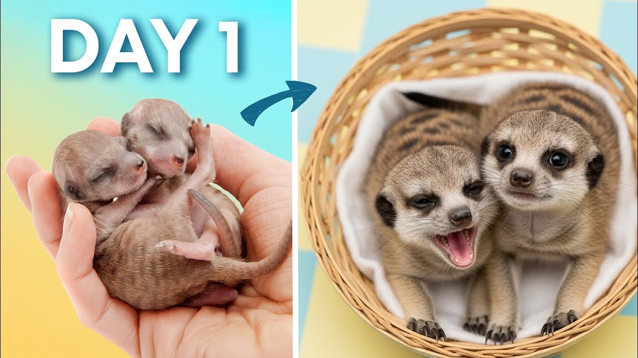 Have You Ever Seen Orphan Babies Like This? (2-Month Journey of raising Meerkats)