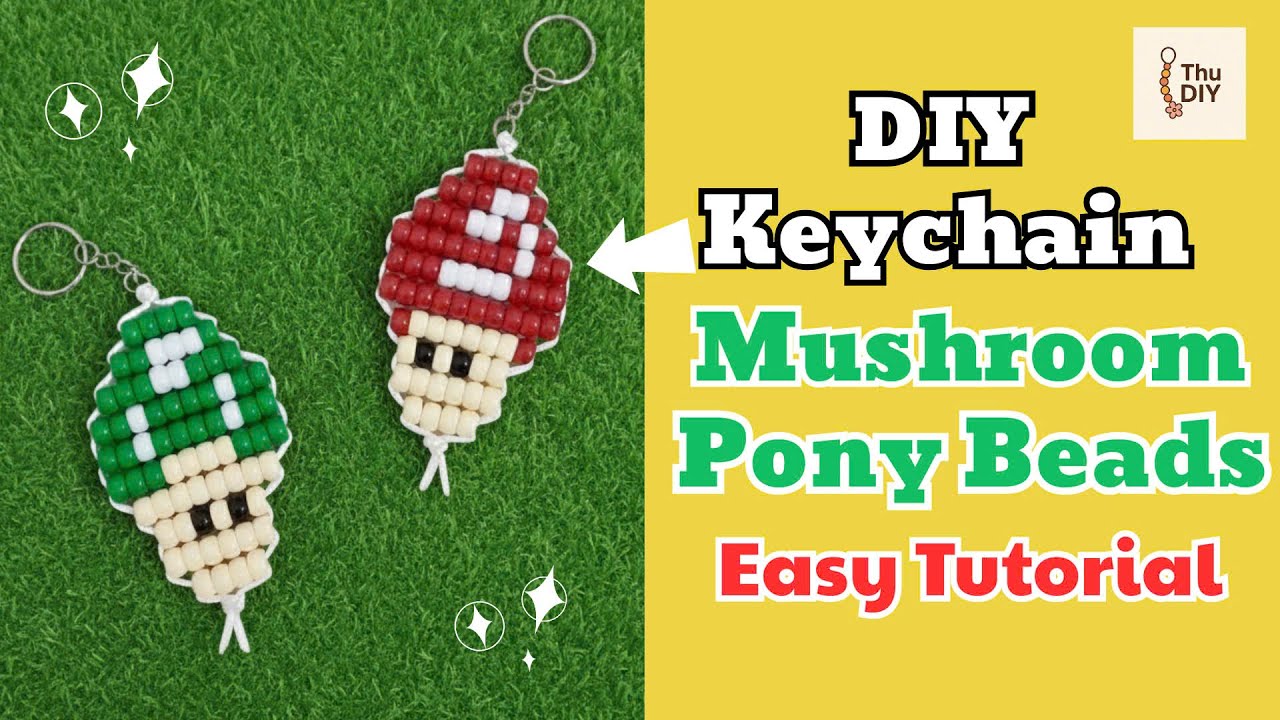 Как сделать брелок в виде гриба из бисера 🍄