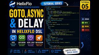 HelixFlo Tutorial #5 — Goto, Async & Delay | Retries, Background Tasks | Low-Code API Workflow