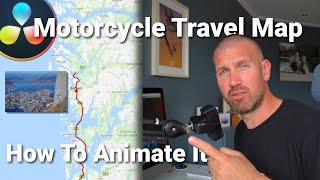 Motorcycle Travel Map in Davinci Resolve