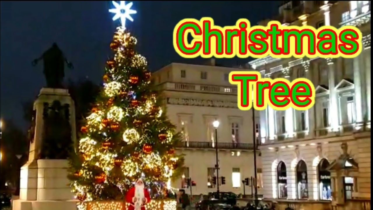 Christmas tree lights 2021 London Christmas tree decoration YouTube