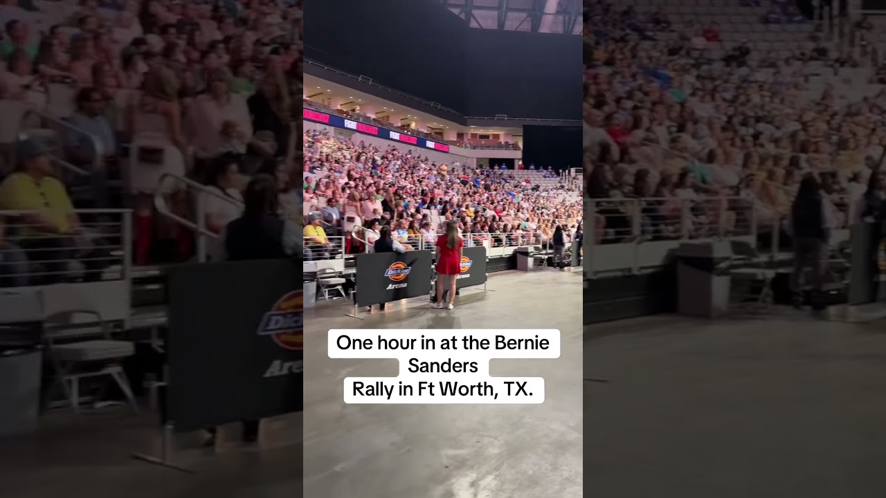The 2025 Bernie Sanders rally in F Worth. 