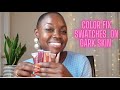 Danessa Myricks Color Fix Swatches on Darkskin |Black Owned| BessLifeTV