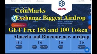 Earn Free 15 and 100 Tokens Coinmarks Biggest Exchange Airdrop with Almeela amp Bluenote Token