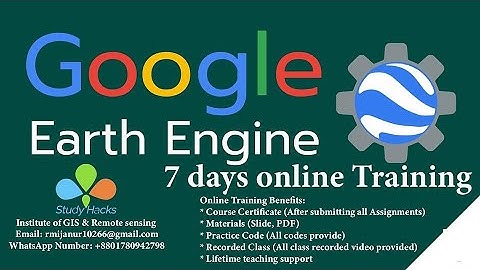🛑Live training on Google Earth Engine online training for remote sensing analysis