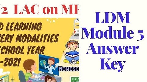 LDM Module 5 Answer Key