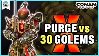 New PURGE vs GOLEMS: Will they conquer our Maze Base? | Conan Exiles