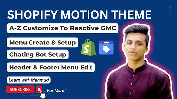 Shopify (Motion Premium) Theme Customize To Reactive Google Merchant Center GMC By Learn with Mahmud