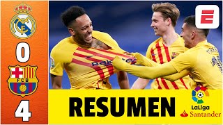 GOLEADA HISTÓRICA del BARCELONA, 40 vs Real Madrid en EL CLÁSICO. DOBLETE de AUBAMEYANG | La Liga