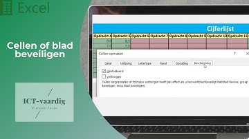 Excel - Cellen of blad beveiligen