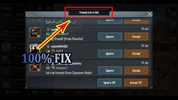 How to fix Friends list full problem in PUBG mobile | Too many friends added issue fix