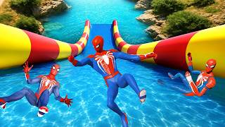 Gta 5 Crazy Waterslide Challenge Crazy Jumpsfalls Spider-Man Gameplay Fails