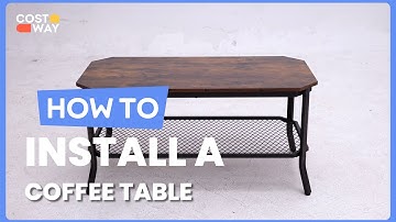 How to Install the 2-Tier Industrial Coffee Table | HV10175 #costway #howto