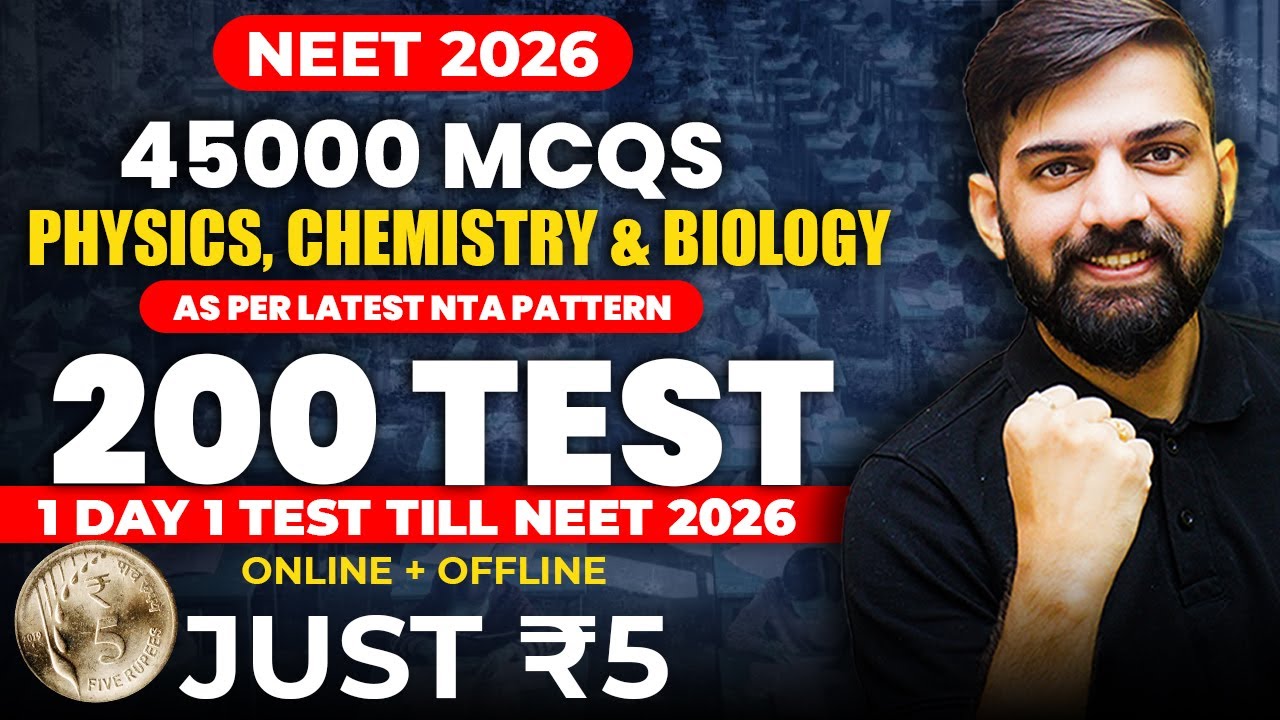 Best Test Series for NEET 2026 | Free Test series for NEET 2026 ...