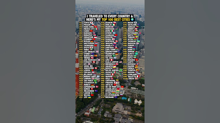 Top 100 Cities in the World #travel