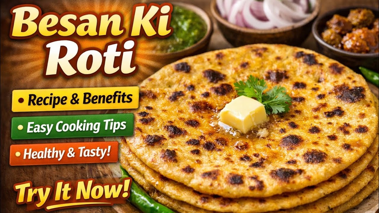 Besan Ki Roti Recipe | Healthy & Tasty Besan Roti | Easy Pakistani ...