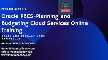 Oracle PBCS Online training: Learn Oracle PBCS from Scratch with Industry Experts