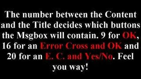 How to create a Message Box in WinXP