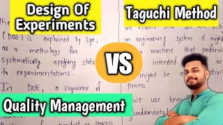 Design of Experiments vs Taguchi Method | Lec-14 | Quality Management screenshot 4