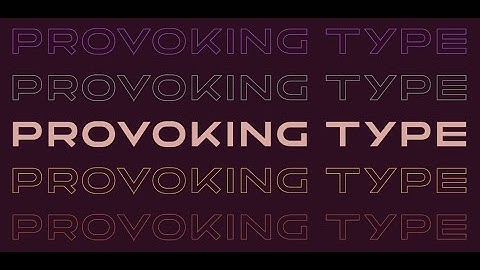 Provoking Type Class Showcase Spring 2023