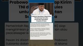 Prabowo Siap Kirimkan Tni Ke Gaza Bantu Gencatan Senjata Dengan Israel Bawa 2 Hercules