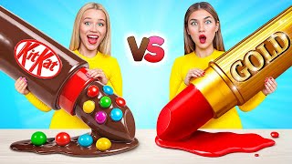 Desafío De Comida Real vs. De Comida Chocolate | Batalla de Cocina con Comida Multi DO Challenge